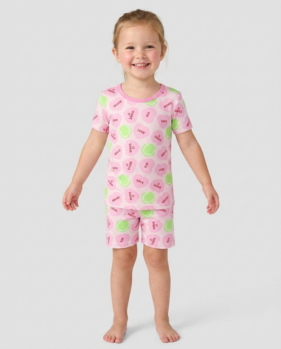 Schlafanzug-Set zweiteilig, kurze Ärmel, kurze Hose, Bambus