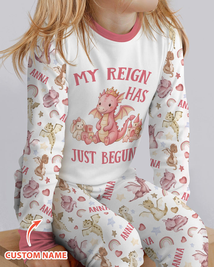 My Reign Has Just Begun Custom Name Bamboo Two Piece Long Sleeve Pajama Set