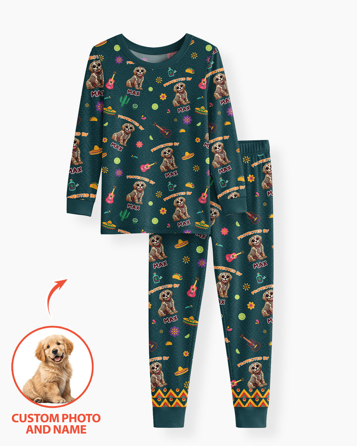 Dia De Los Muertos Bamboo Two Piece Long Sleeve Pajama Set