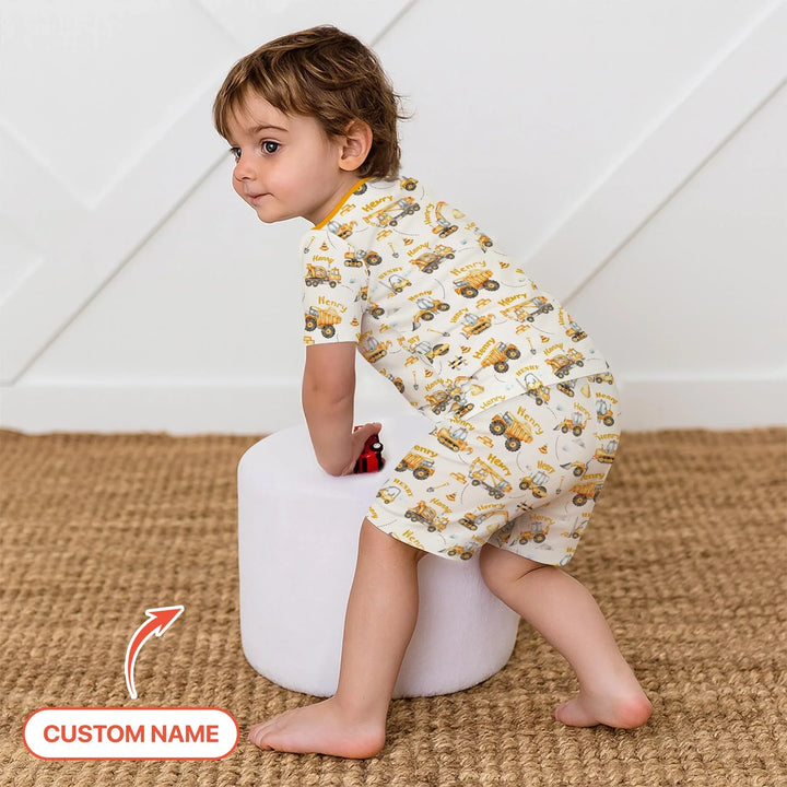 Zweiteiliges Pyjama-Set mit kurzen Ärmeln und Shorts im Sommer-Design