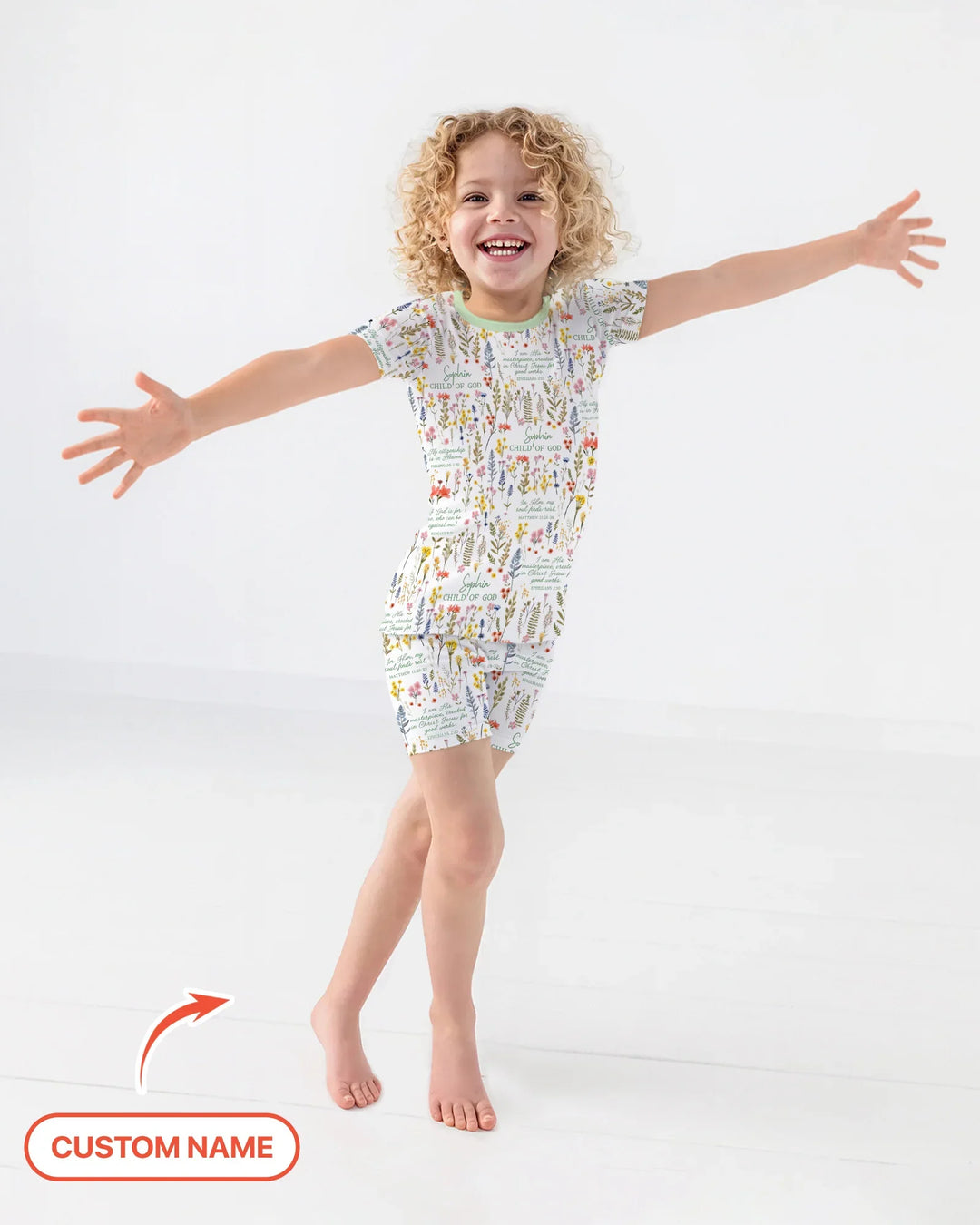 Zweiteiliges Pyjama-Set mit kurzen Ärmeln und Shorts im Sommer-Design