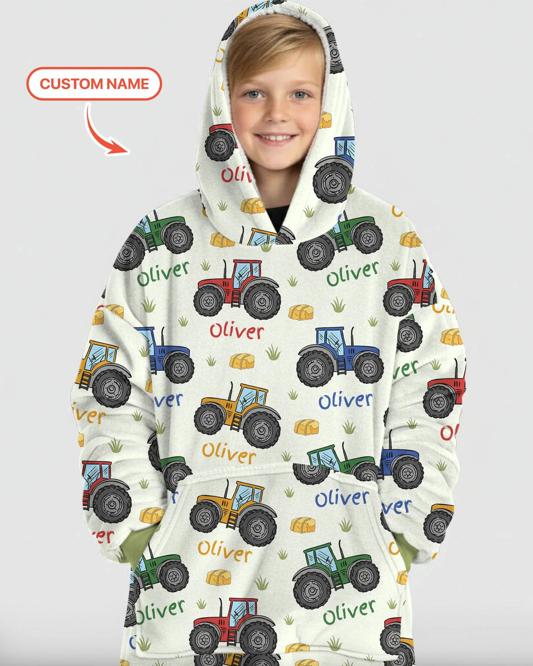 Benutzerdefinierter Name Ein bisschen Dreck hat noch nie geschadet Bambus-Decken-Hoodie