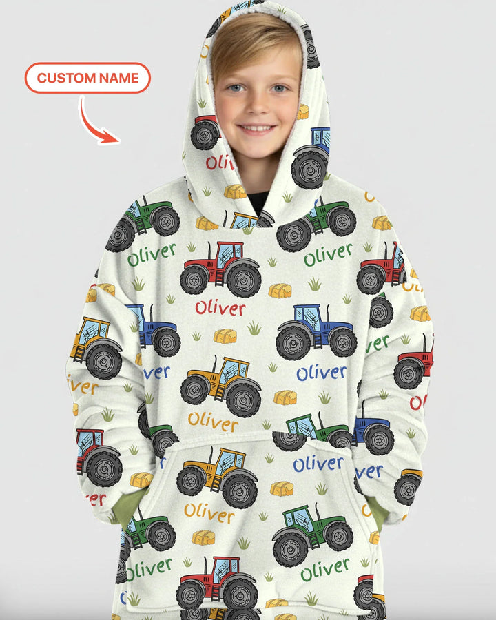 Benutzerdefinierter Name Ein bisschen Dreck hat noch nie geschadet Bambus-Decken-Hoodie