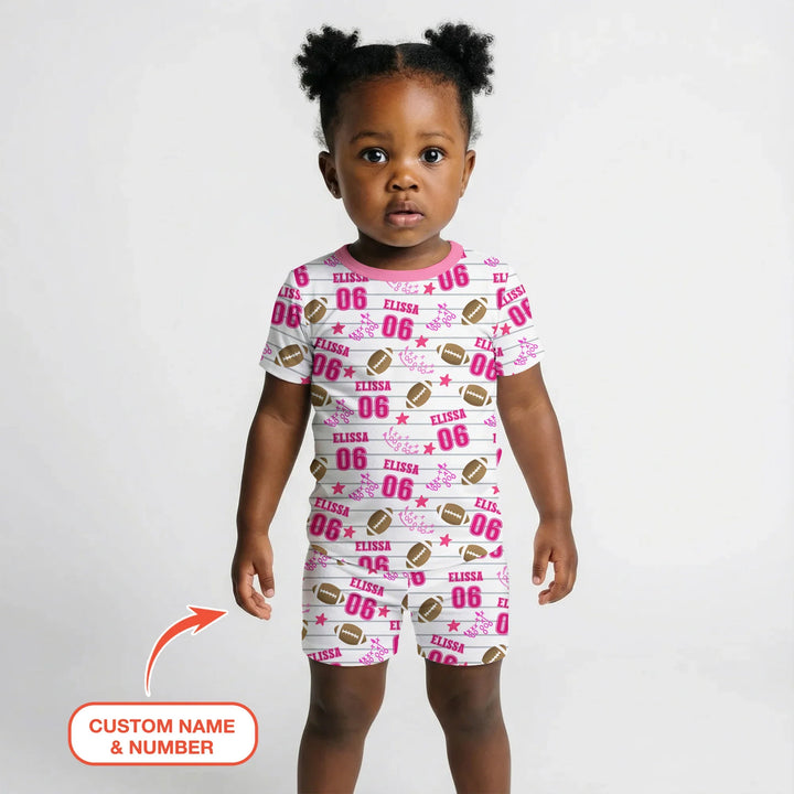 Zweiteiliges Pyjama-Set mit kurzen Ärmeln und Shorts im Sommer-Design