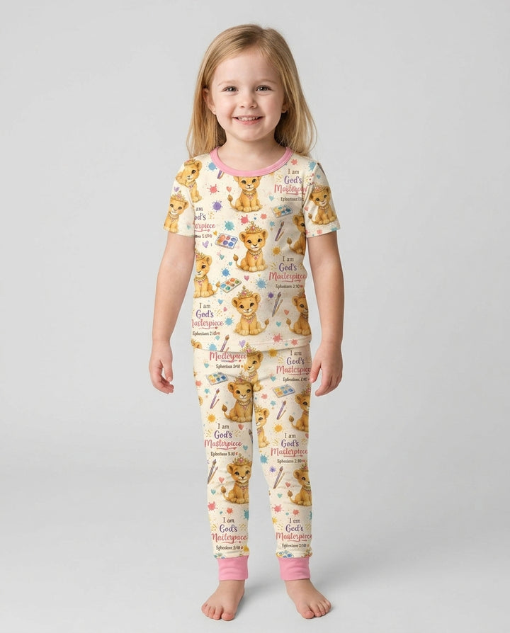 Zweiteiliges, kurzärmliges Pyjama-Set mit Marienkäfern