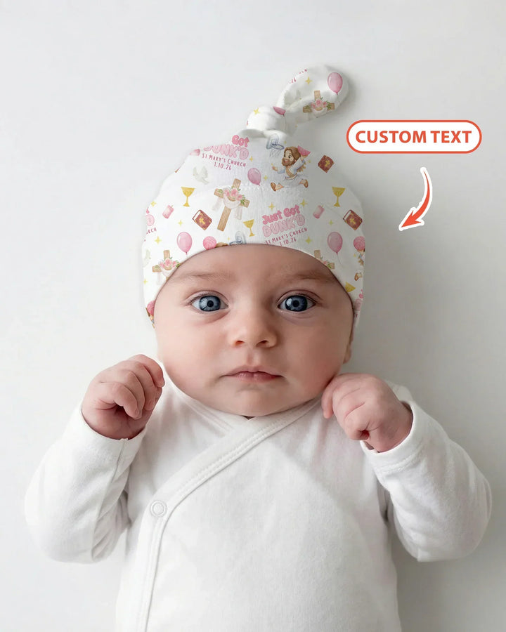 Custom Name Baptism Just Got Dunk'd Bamboo Knotted Hat