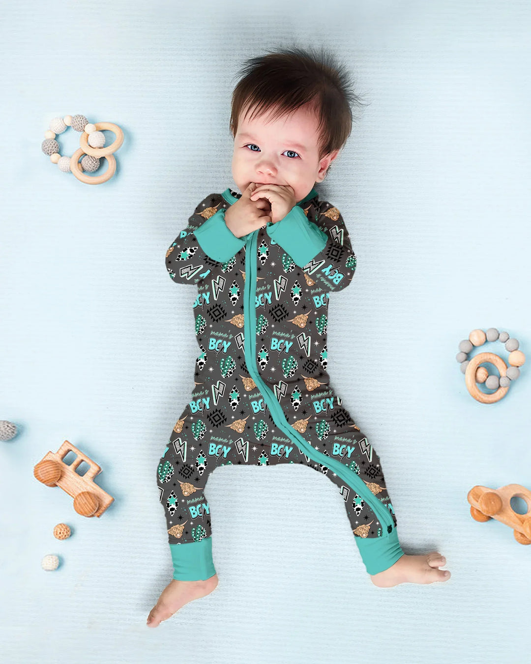 Gerippte Babykleidung mit individuellem Foto - Weich &amp; Skizzenhaft