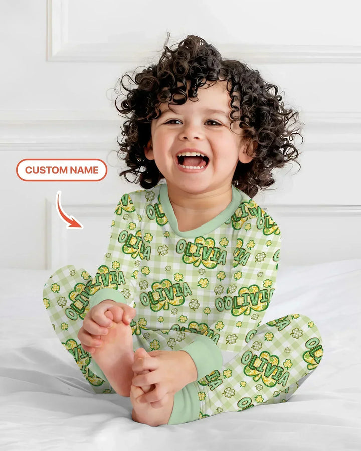 Zweiteiliges Langarm-Pyjama-Set mit Sommerfrüchten