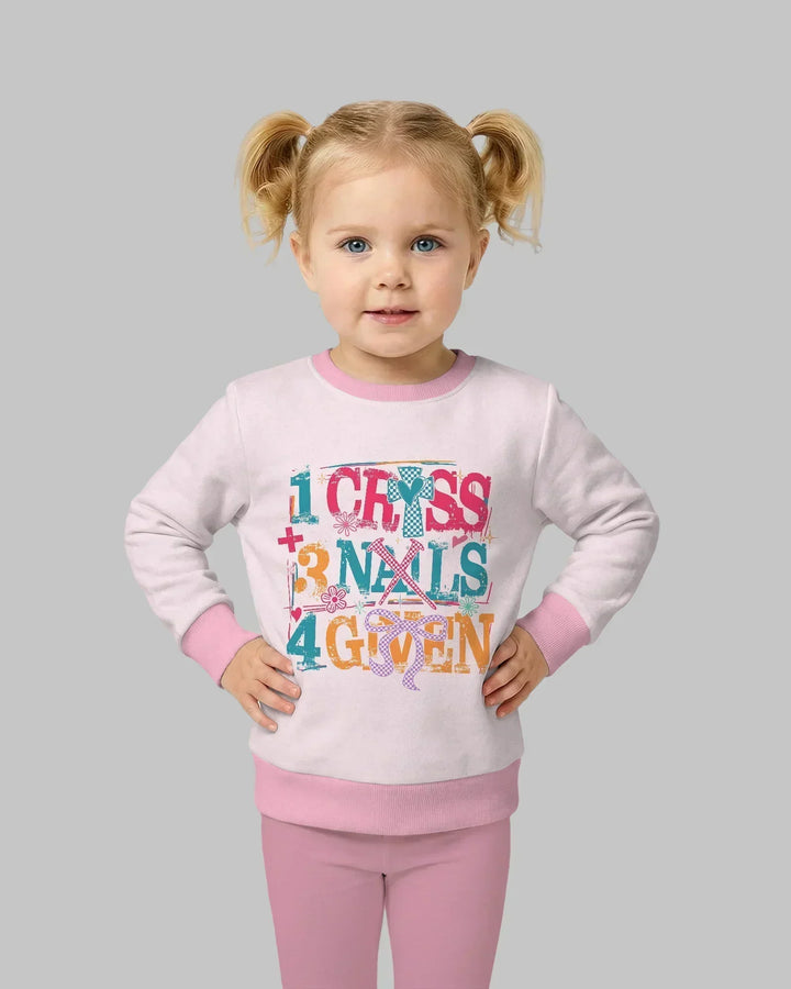 1 Cross 3 Nägel 4 Gegeben Bambus Rundhals-Sweatshirt