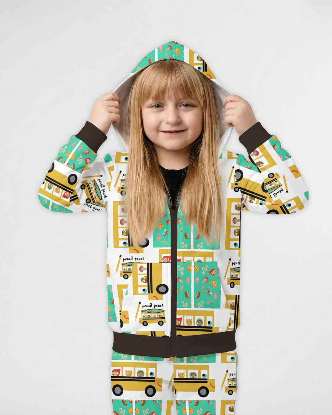 School Bus Adventures Bamboo Zip Hoodie
