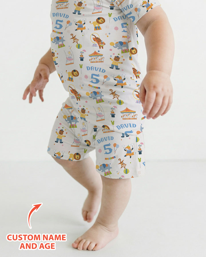 Schlafanzug-Set zweiteilig, kurze Ärmel, kurze Hose, Bambus