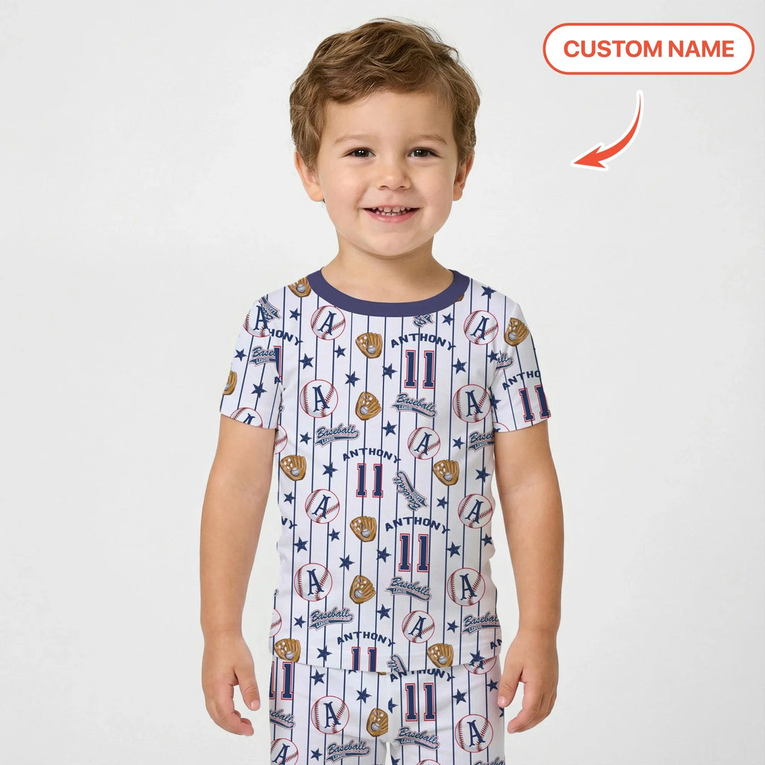 Zweiteiliges, kurzärmliges Pyjama-Set mit Marienkäfern