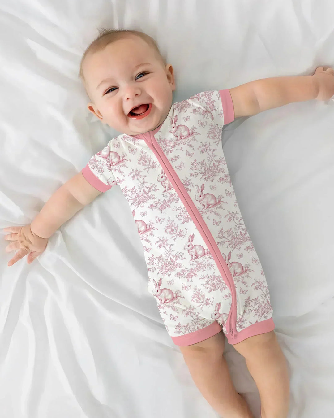 Easter Chinoiserie Toile de Jouy Bamboo Shorty Zippy