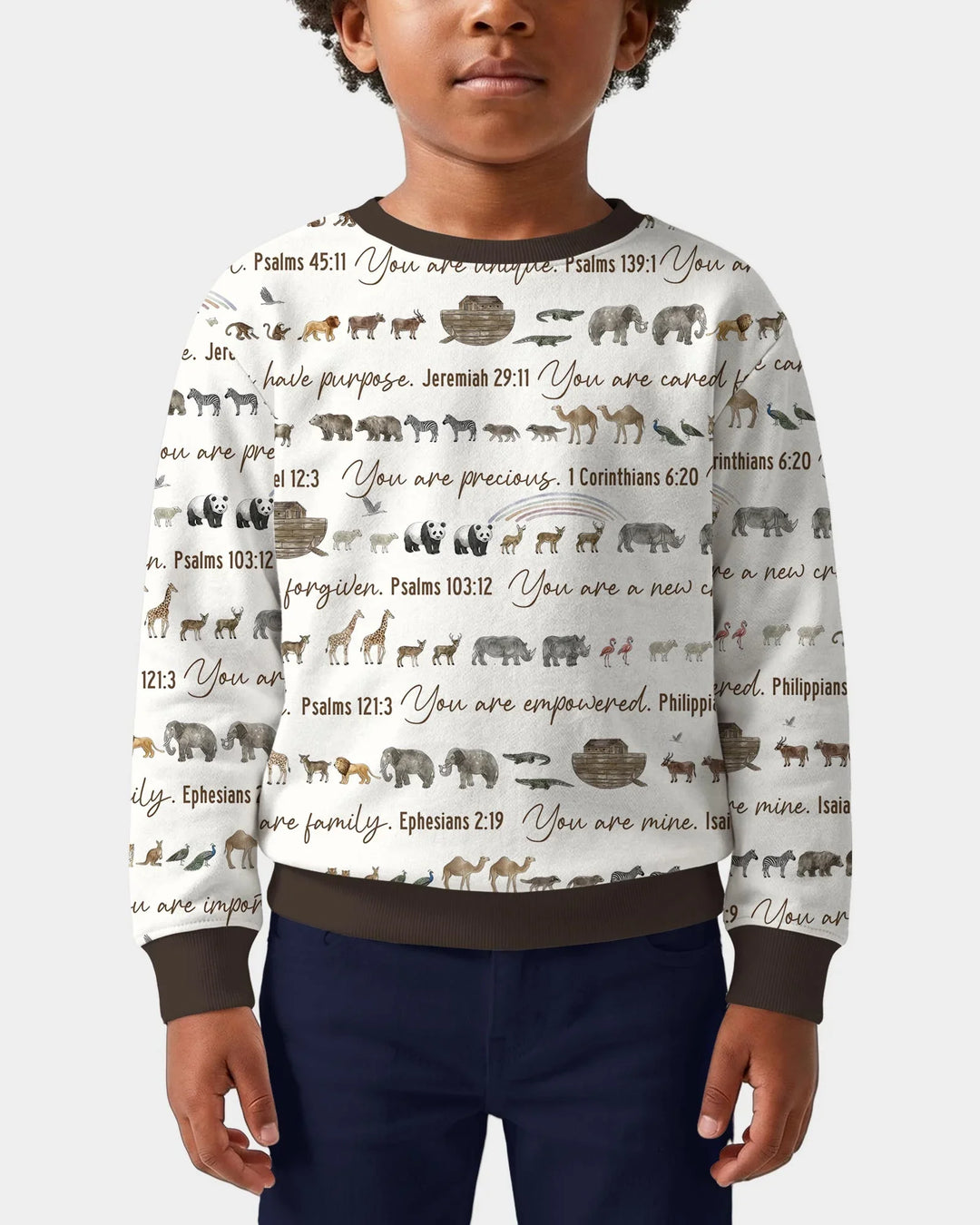 Biblische Arche Noah Bambus-Rundhals-Sweatshirt