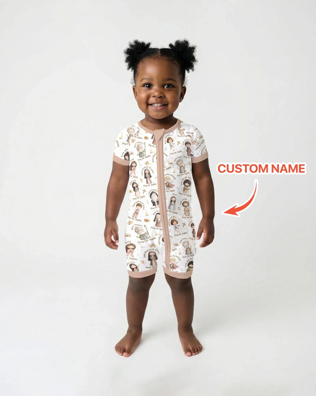 Pray For Me Custom Name Bamboo Shorty Zippy