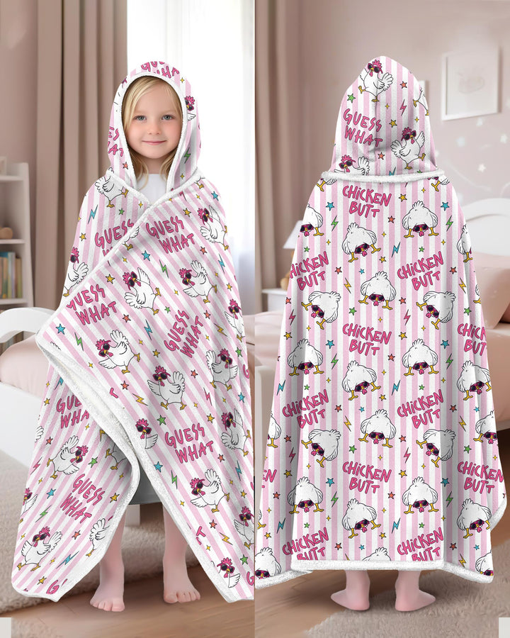 Guess What Chicken Butt! Bamboo Wearable Hooded Blanket