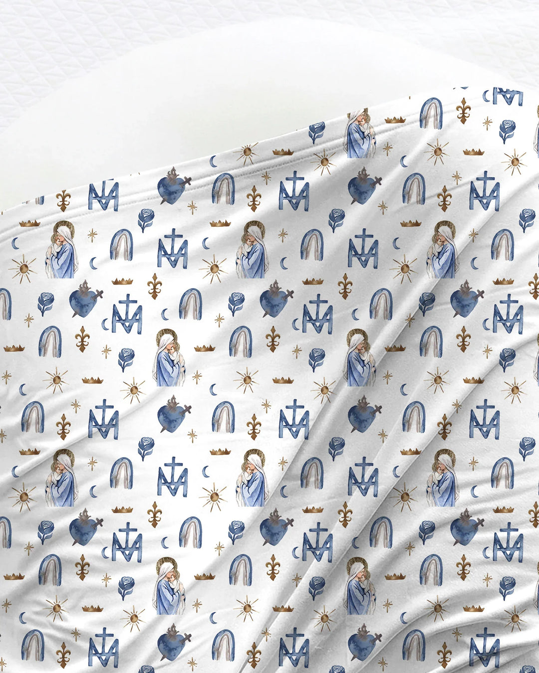 Little Ave Maria swaddle blanket