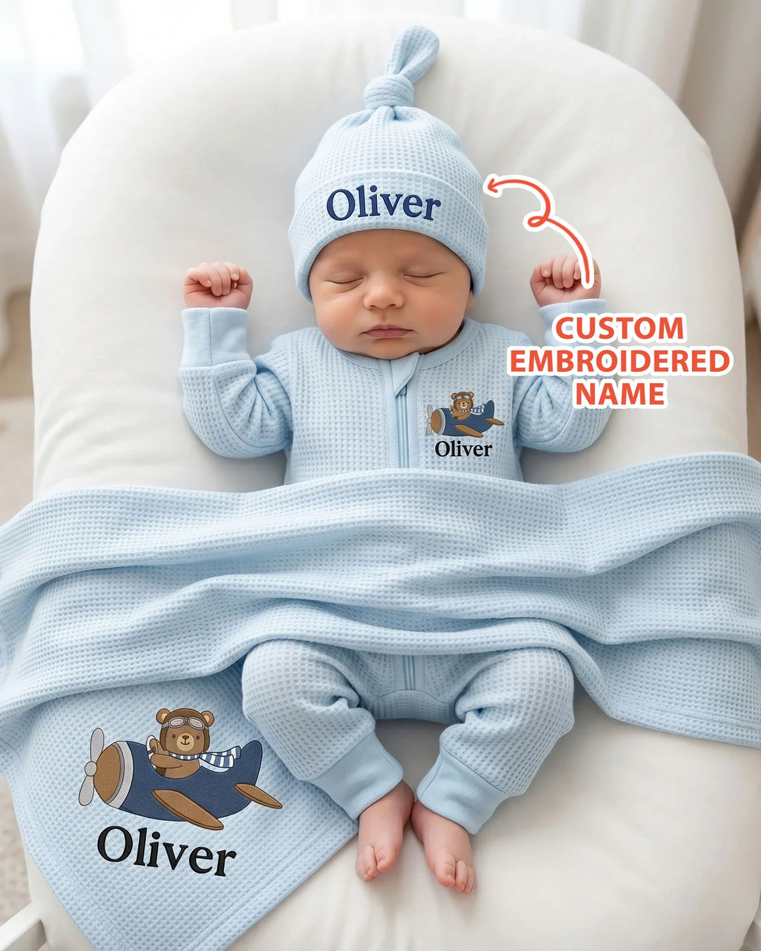 Gerippte Babykleidung mit individuellem Foto - Weich &amp; Skizzenhaft