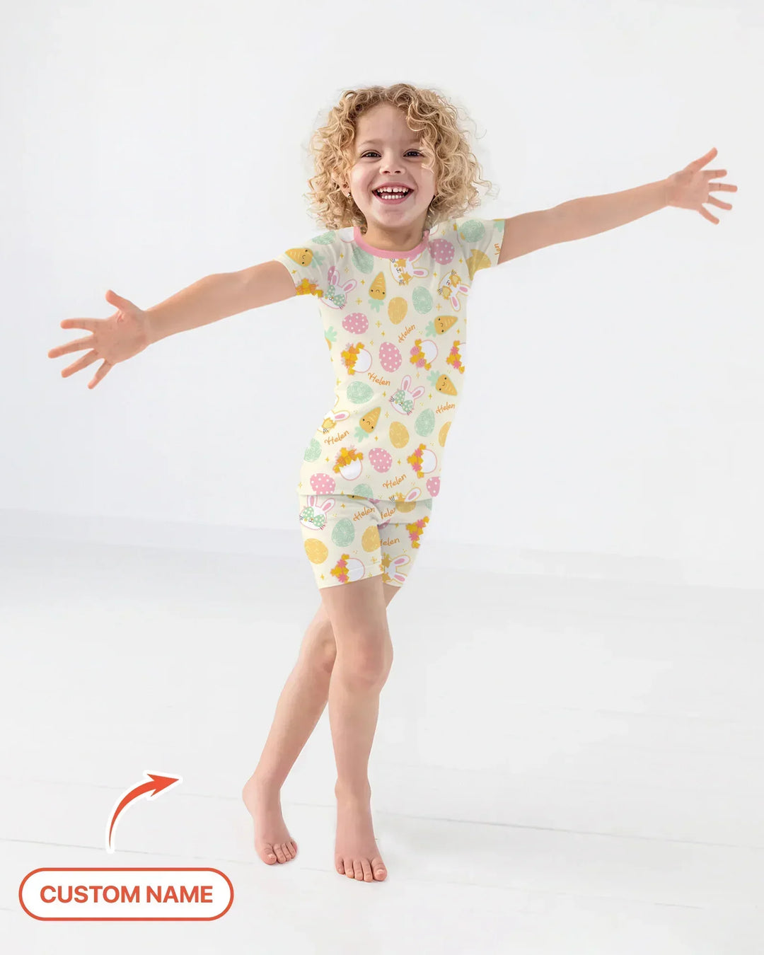 Zweiteiliges Pyjama-Set mit kurzen Ärmeln und Shorts im Sommer-Design