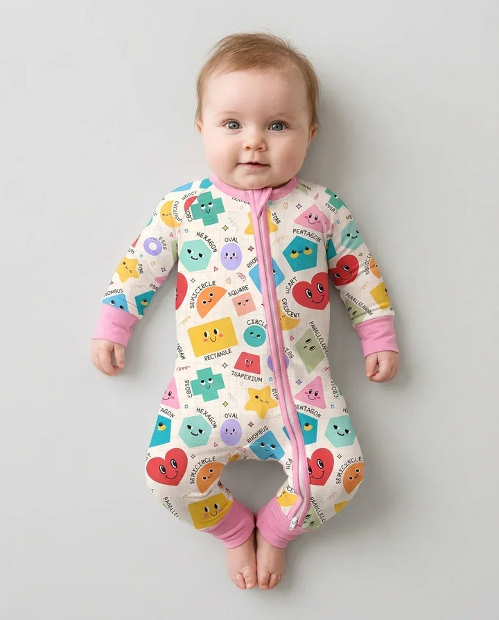Happy Shape Squad Family Matching Bamboo Convertible Zippy