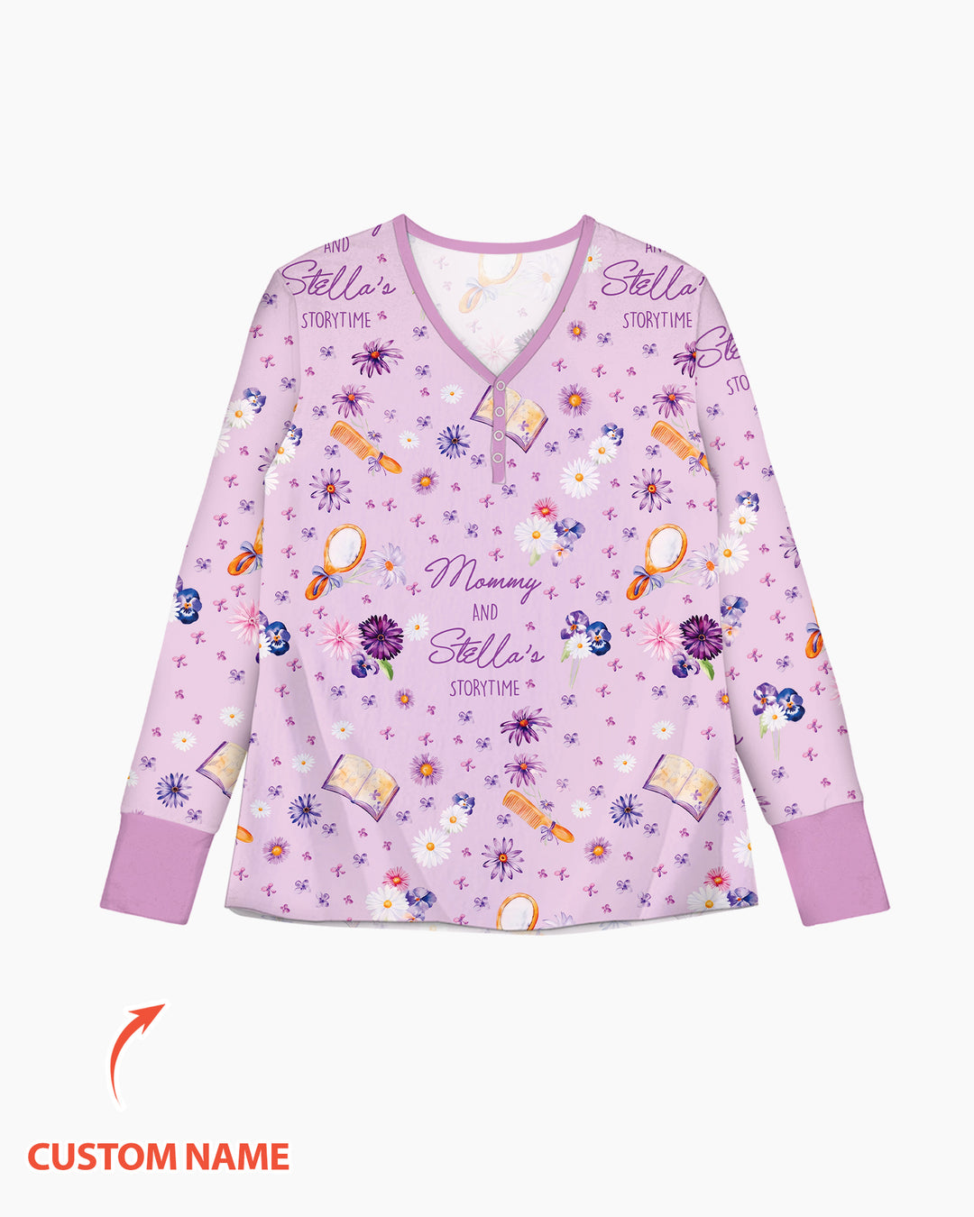 Mommy Daddy And Me Bedtime Story Family Matching Bamboo Women Pajama Set
