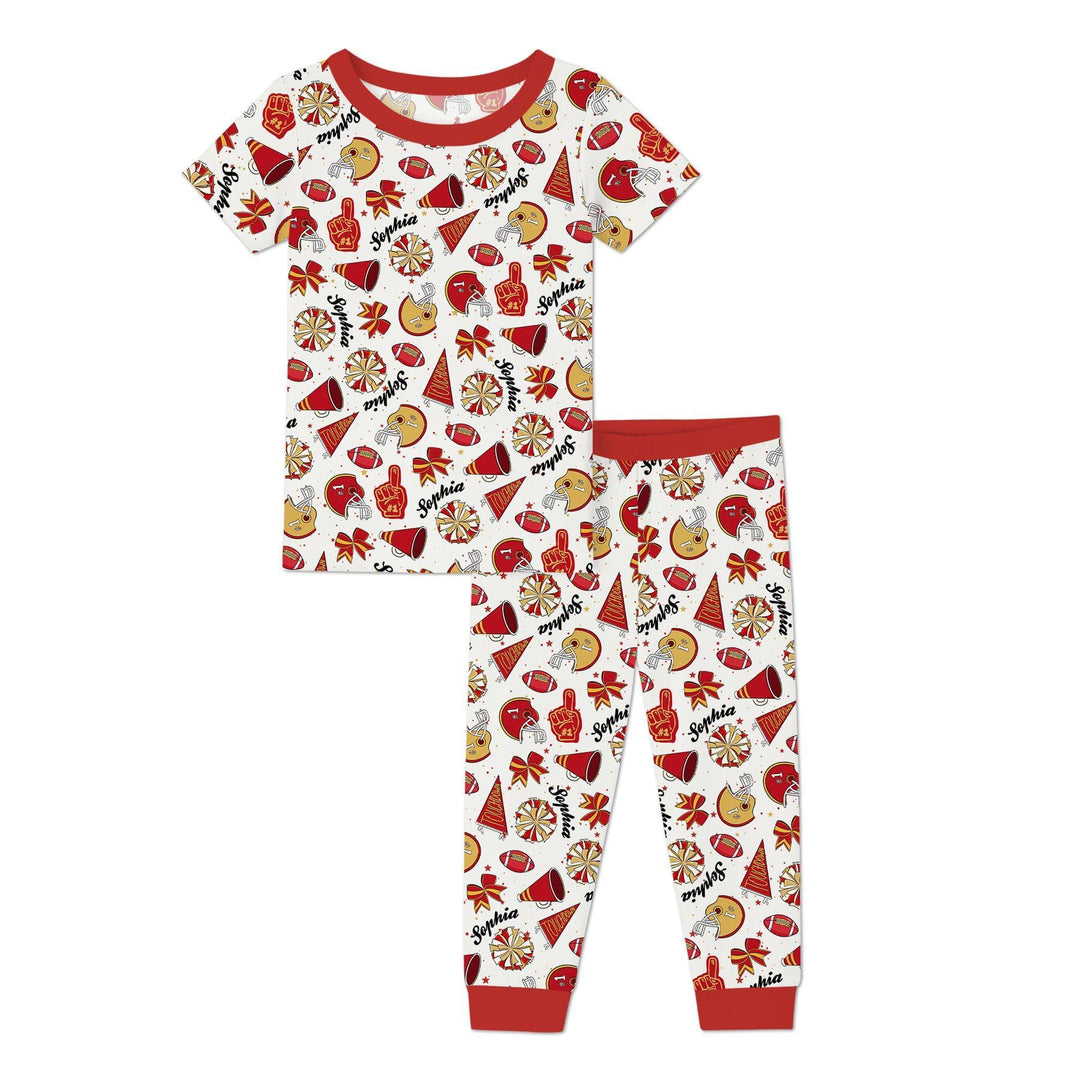 Zweiteiliges, kurzärmliges Pyjama-Set mit Marienkäfern