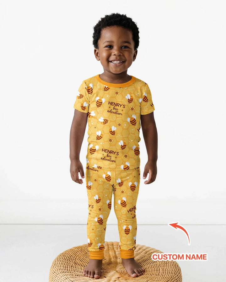 Zweiteiliges, kurzärmliges Pyjama-Set mit Marienkäfern
