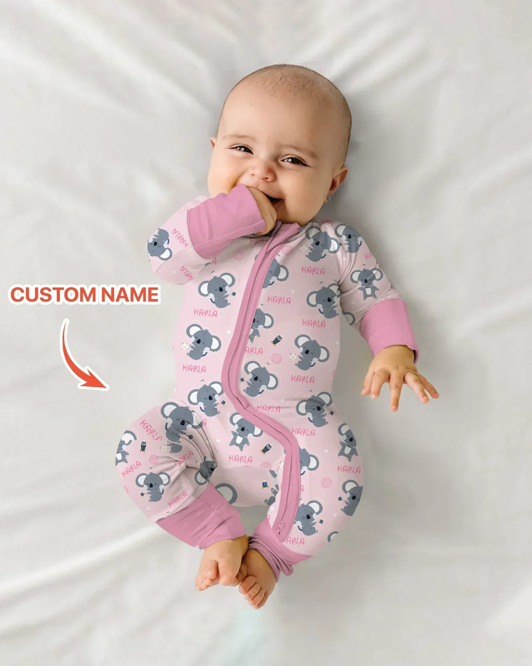 Gerippte Babykleidung mit individuellem Foto - Weich &amp; Skizzenhaft