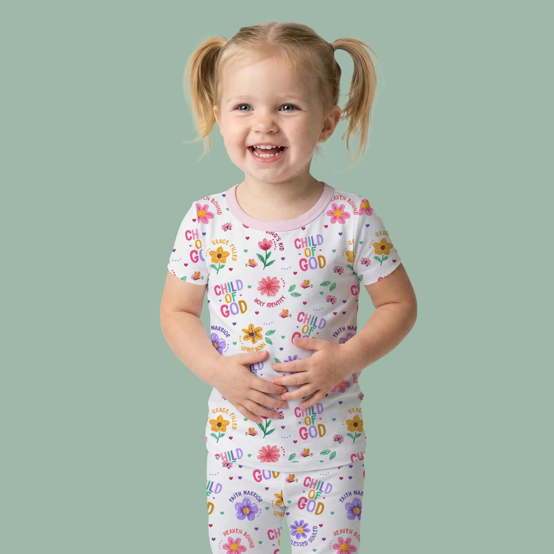 Zweiteiliges, kurzärmliges Pyjama-Set mit Marienkäfern
