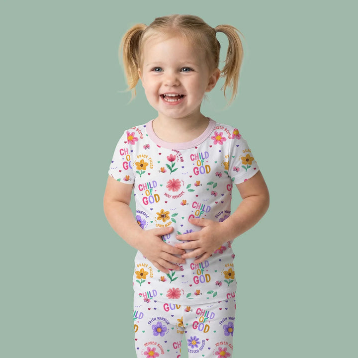Zweiteiliges, kurzärmliges Pyjama-Set mit Marienkäfern
