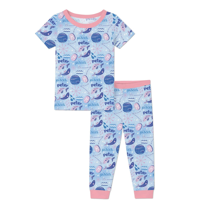 Zweiteiliges, kurzärmliges Pyjama-Set mit Marienkäfern