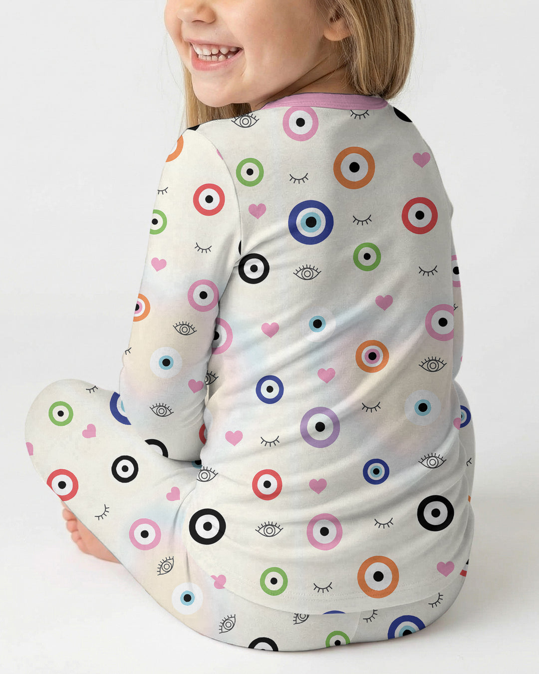 Evil Eye Bamboo Two Piece Long Sleeve Pajama Set