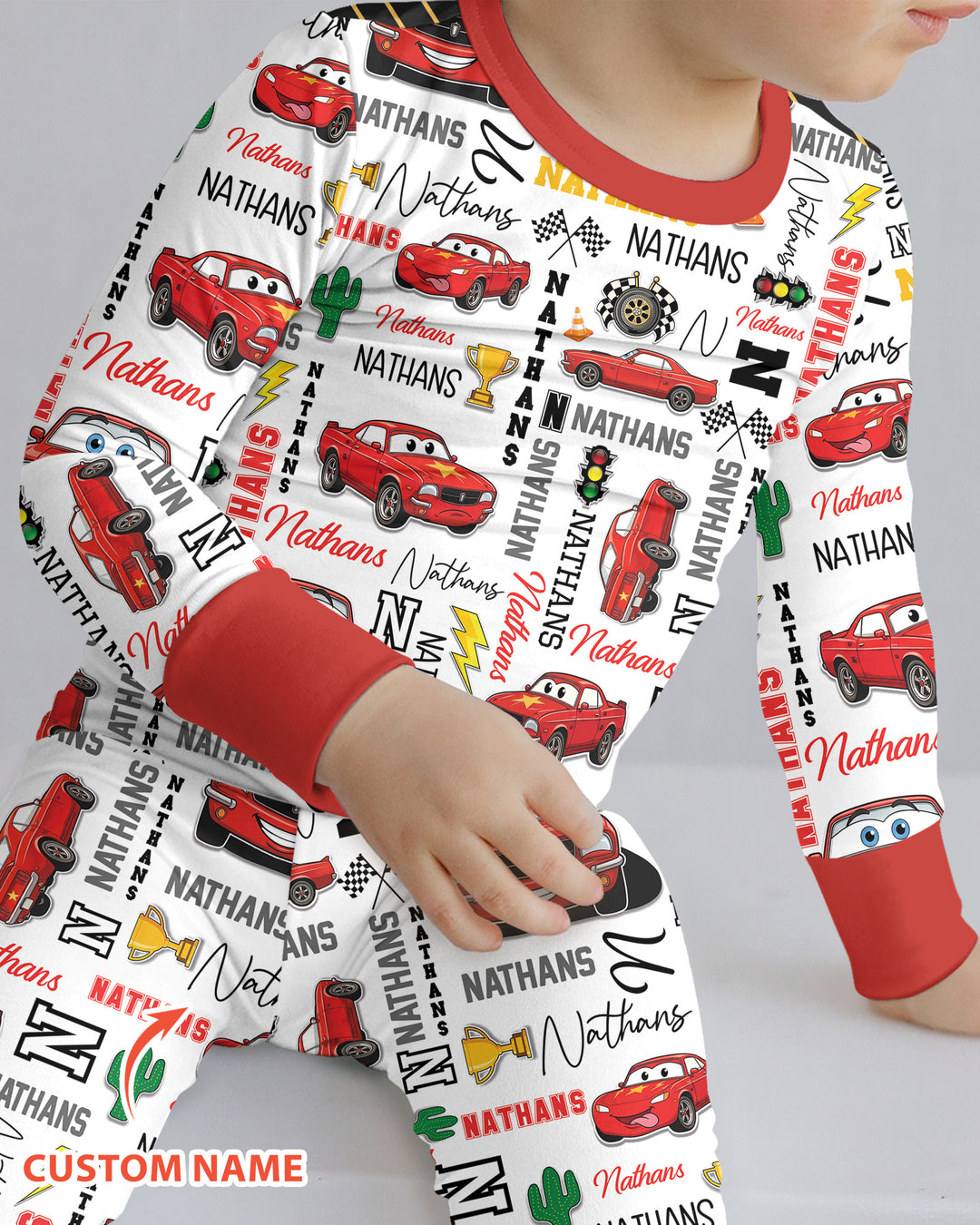 Fast Car Bamboo Two Piece Long Sleeve Pajama Set
