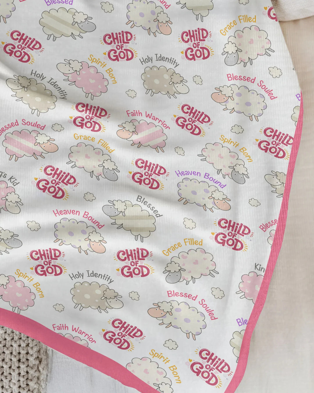 A Child Of God Girl Bamboo Blanket