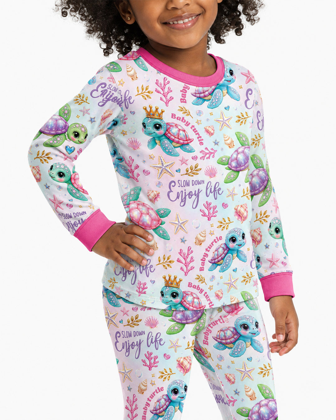 Baby Turtle Bamboo Two Piece Long Sleeve Pajama Set