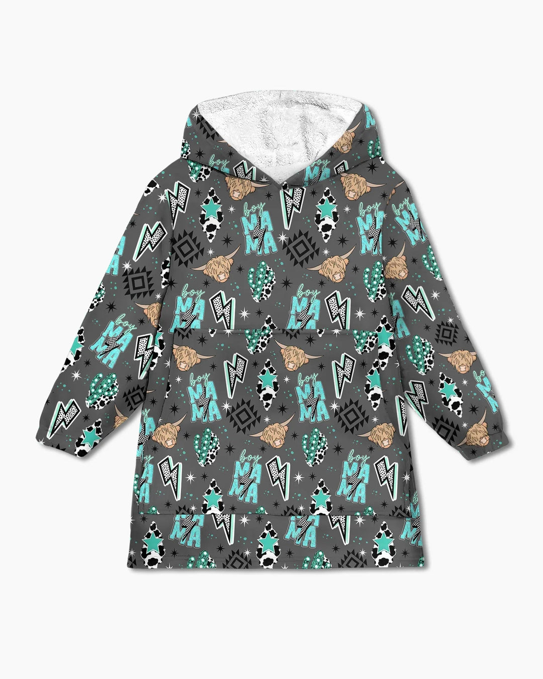 Western Mama & Ich passende tragbare Bambus-Decken-Hoodie