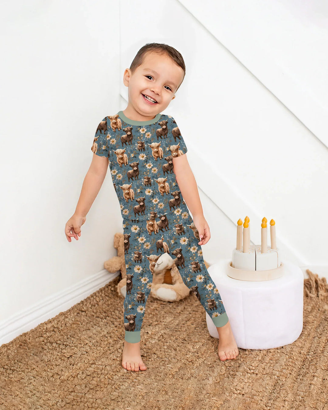 Zweiteiliges, kurzärmliges Pyjama-Set mit Marienkäfern