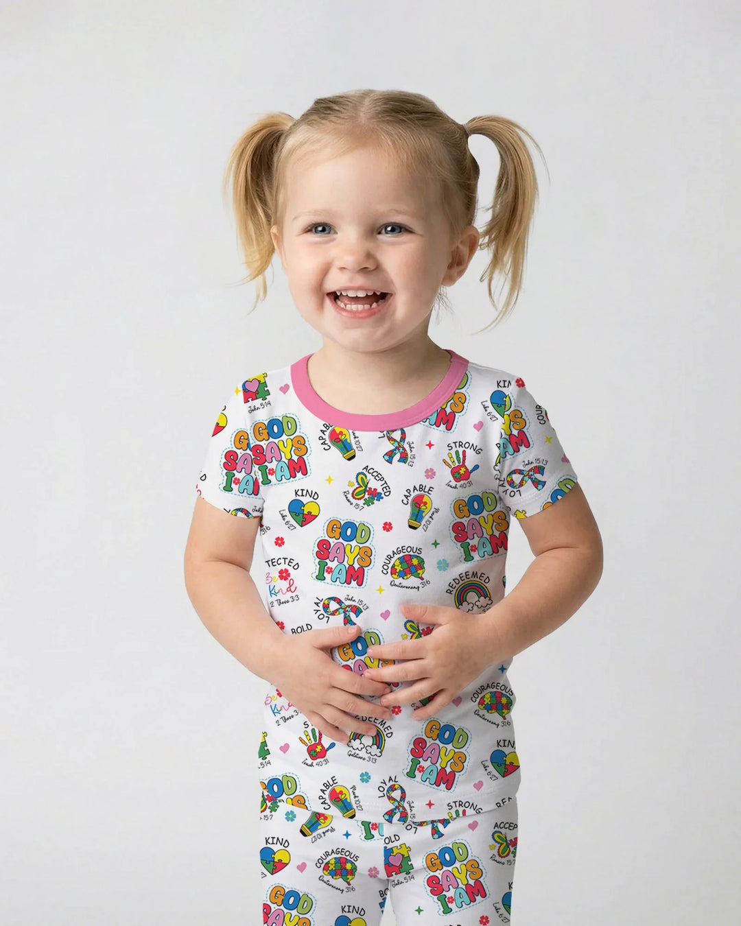 Zweiteiliges, kurzärmliges Pyjama-Set mit Marienkäfern