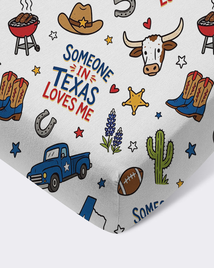 Someone in Texas Loves Me Bamboo Fitted Crib Sheet