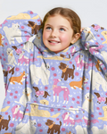 Floral Pawty Tragbare Bambus-Deckenkapuzenjacke