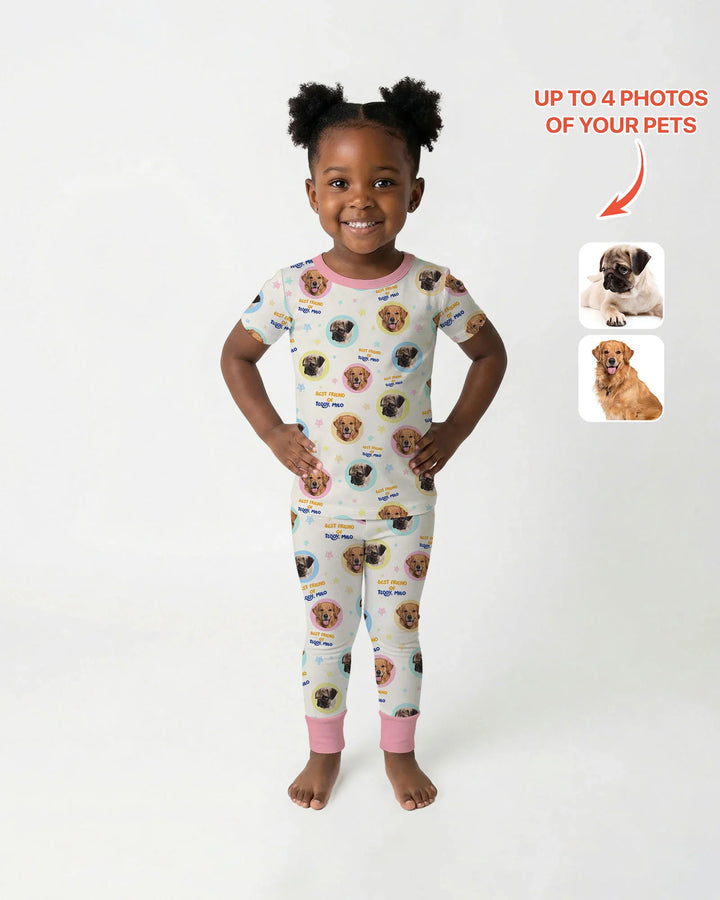 Zweiteiliges, kurzärmliges Pyjama-Set mit Marienkäfern