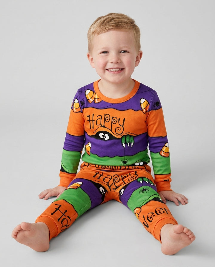 Happy Halloween Bamboo Two Piece Long Sleeve Pajama Set