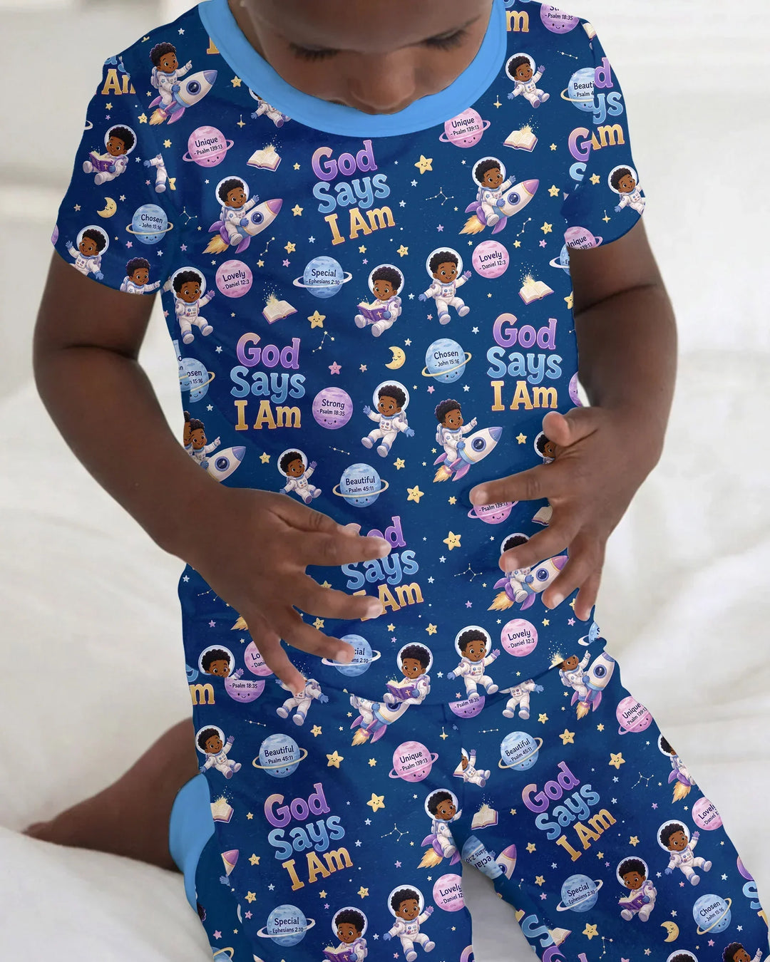 Zweiteiliges, kurzärmliges Pyjama-Set mit Marienkäfern