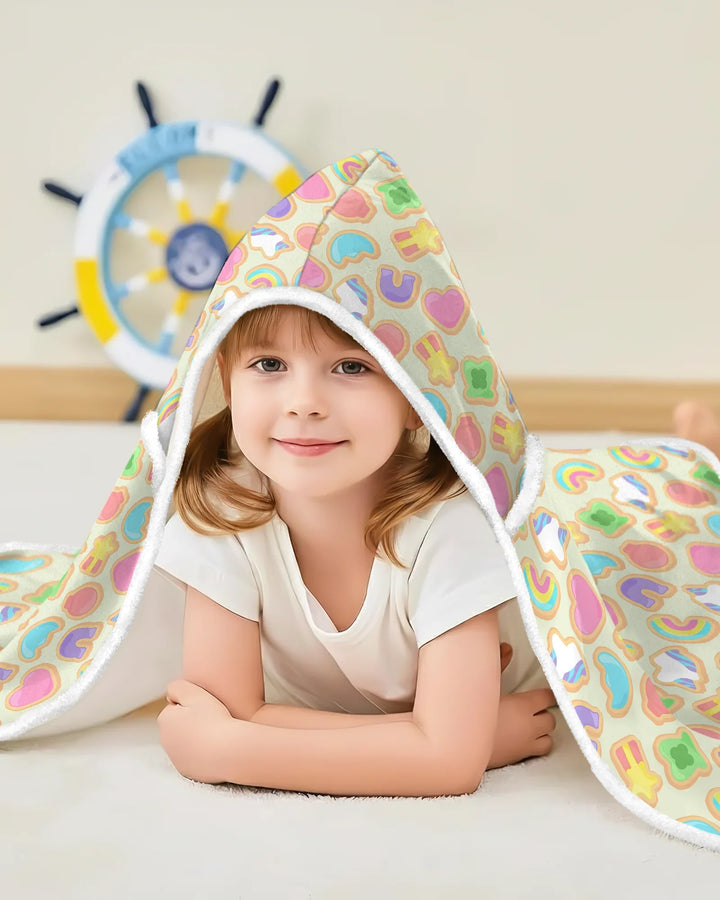 Lucky Marshmallow Cookies Bamboo Wearable Hooded Blanket