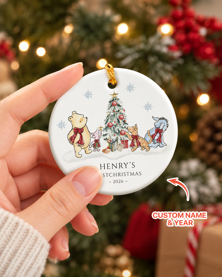 Classic Bear First Christmas Ceramic Ornament