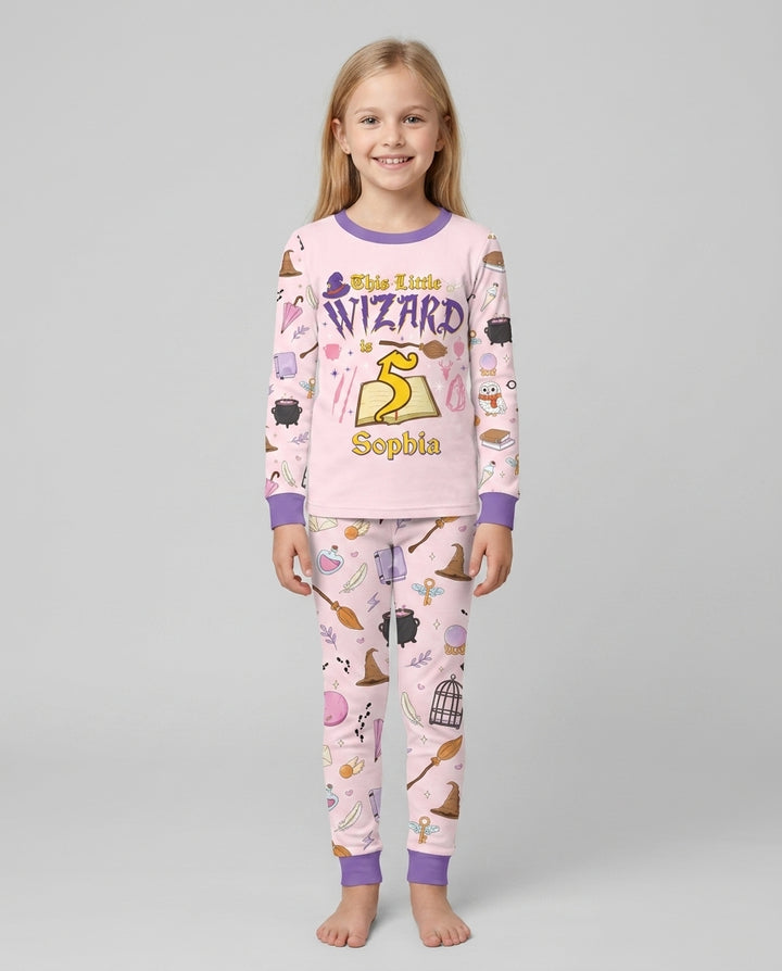 Personalized Birthday Wizard  Bamboo Two Piece Long Sleeve Pajama Set
