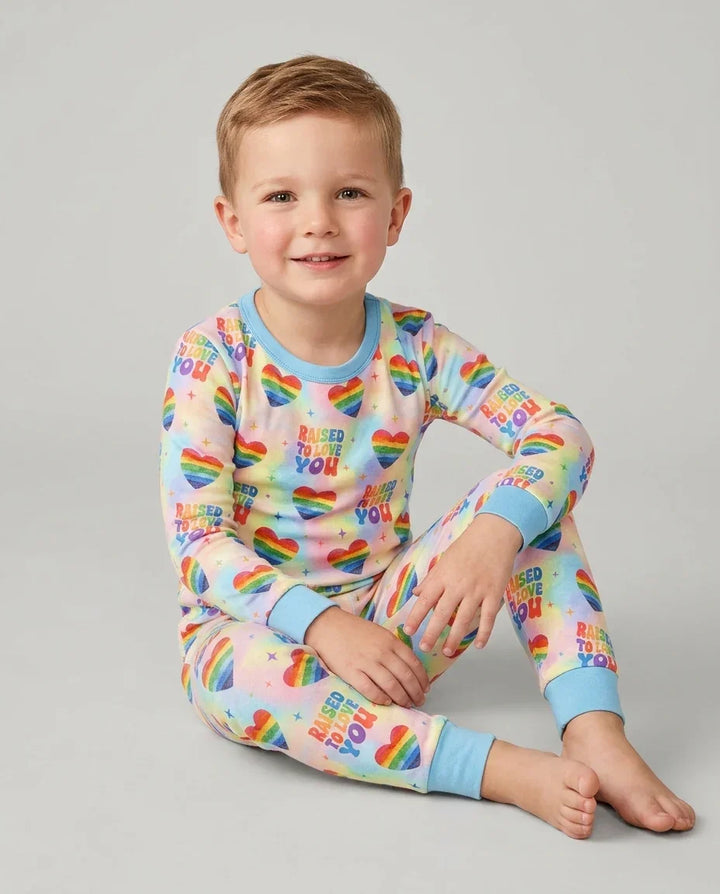 Zweiteiliges Langarm-Pyjama-Set mit Sommerfrüchten
