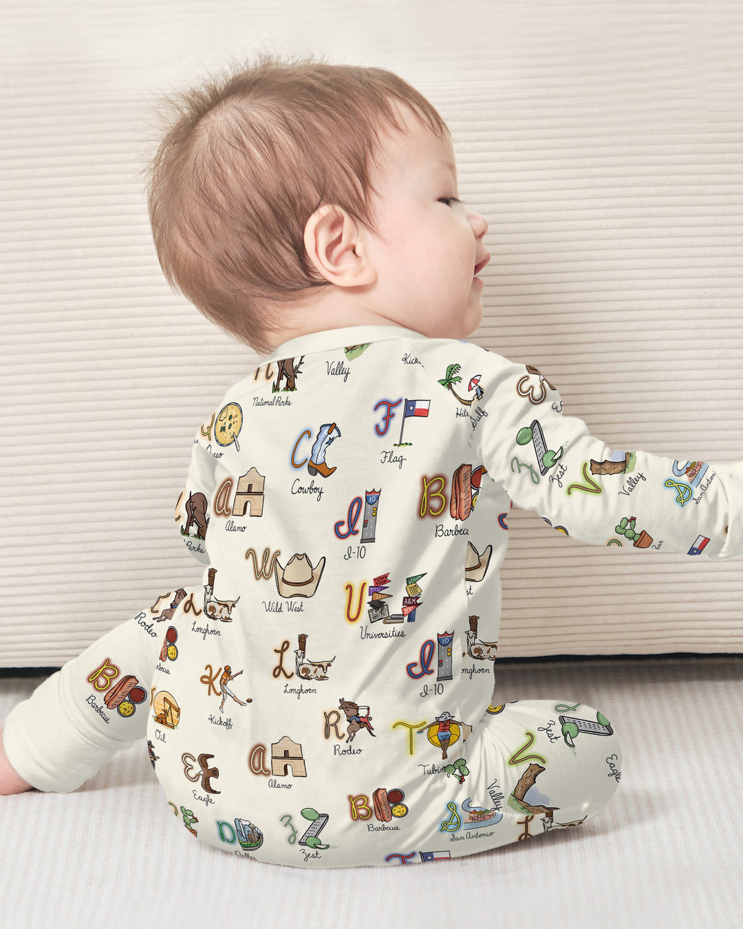 Texas Alphabet Bamboo Convertible Zippy
