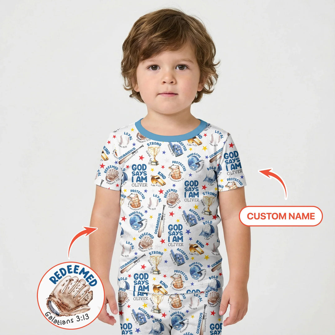 Zweiteiliges Pyjama-Set mit kurzen Ärmeln und Shorts im Sommer-Design