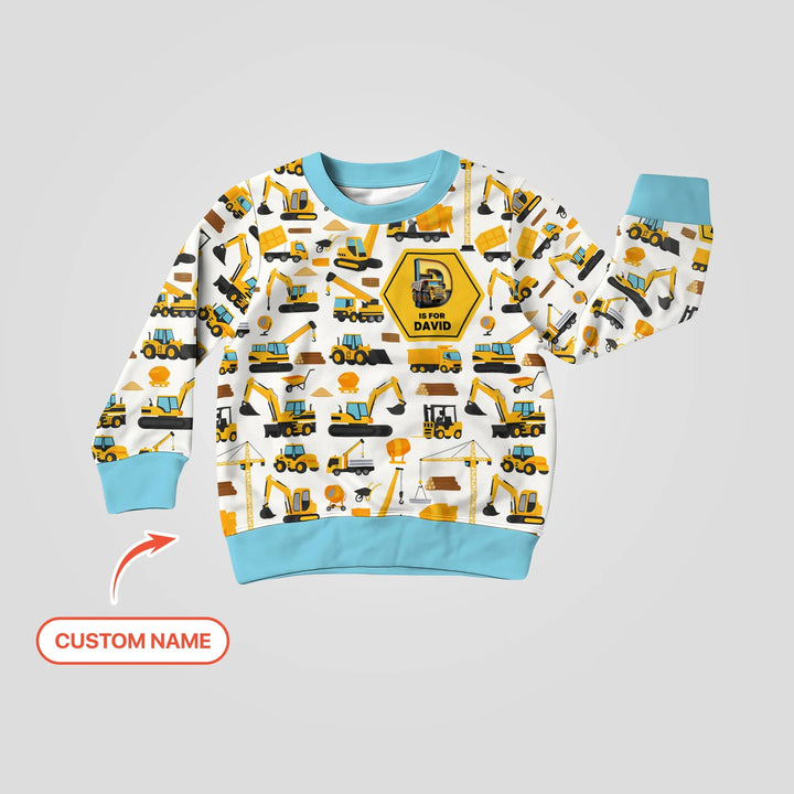 Individuelles Sweatshirt mit Namen und Initialen aus Bambus-Crewneck